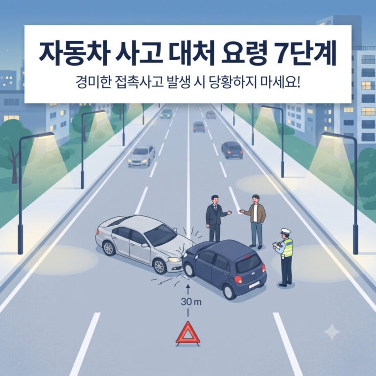 자동차 사고 대처 요령 7단계 총정리