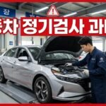자동차 정기검사 과태료 5가지 - 검사소에서 점검받는 차량 모습